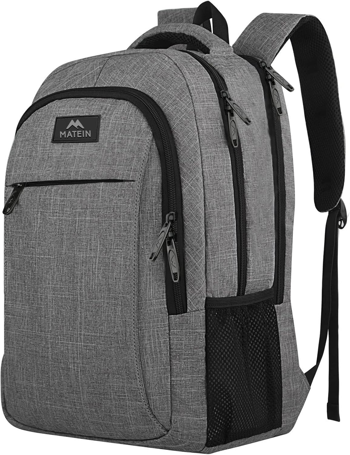 MATEIN Travel Laptop Backpack, 15.6 Inch College School Computer Bag, Grey | Slim Sturdy Business Daypack, Anti Theft Bookbag, Water Resistant, Gift for Men & Women, Personal Item Bag, Mochilas - Image 10